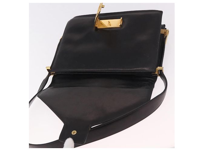Céline CELINE Horse Carriage Shoulder Bag Leather Black Gold - vista 17