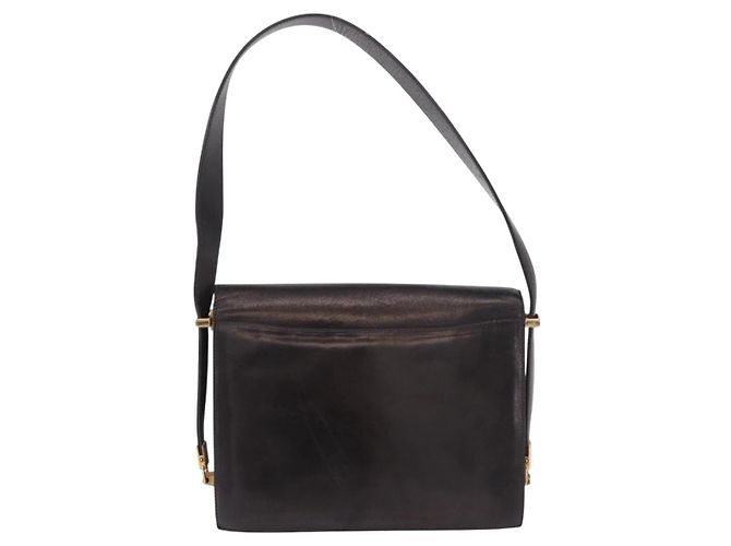 Céline CELINE Horse Carriage Shoulder Bag Leather Black Gold - vista 3