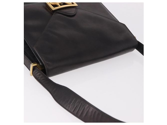 Céline CELINE Horse Carriage Shoulder Bag Leather Black Gold - vista 6