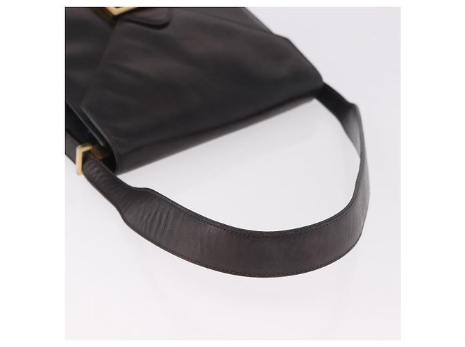 Céline CELINE Horse Carriage Shoulder Bag Leather Black Gold - vista 7