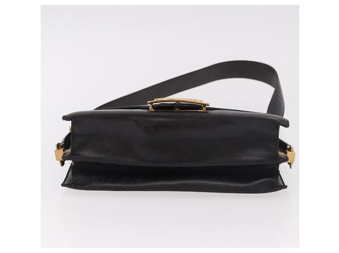 Céline CELINE Horse Carriage Shoulder Bag Leather Black Gold - vista 9
