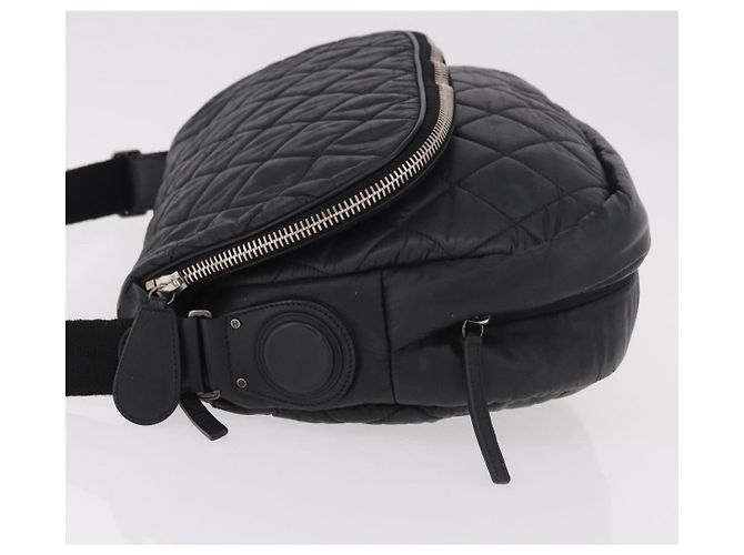 CHANEL Matelasse Shoulder Bag Coated Canvas Black Silver CC - vista 5