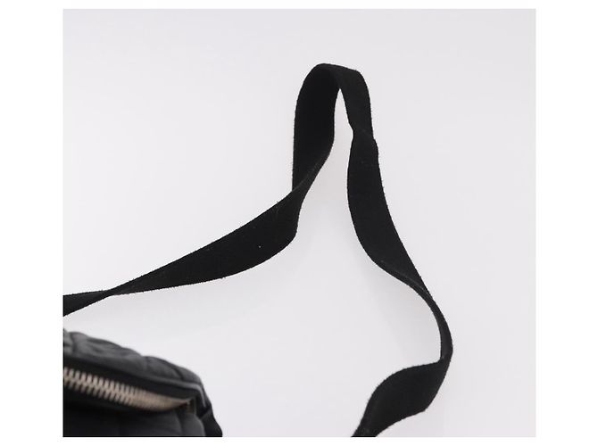 CHANEL Matelasse Shoulder Bag Coated Canvas Black Silver CC - vista 8