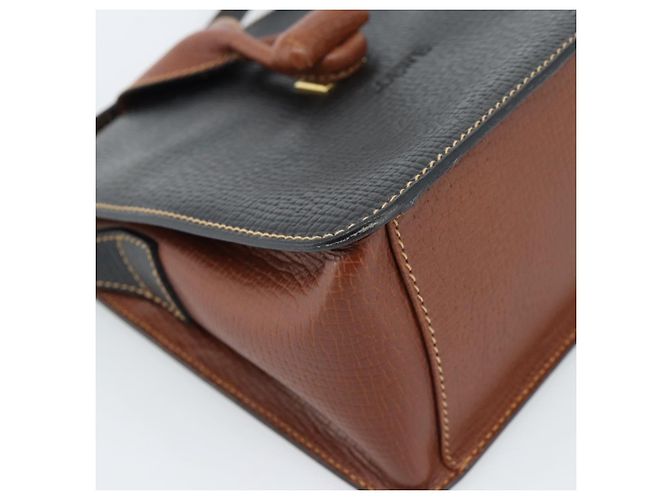 LOEWE Shoulder Bag Leather Black Brown Gold - vista 11