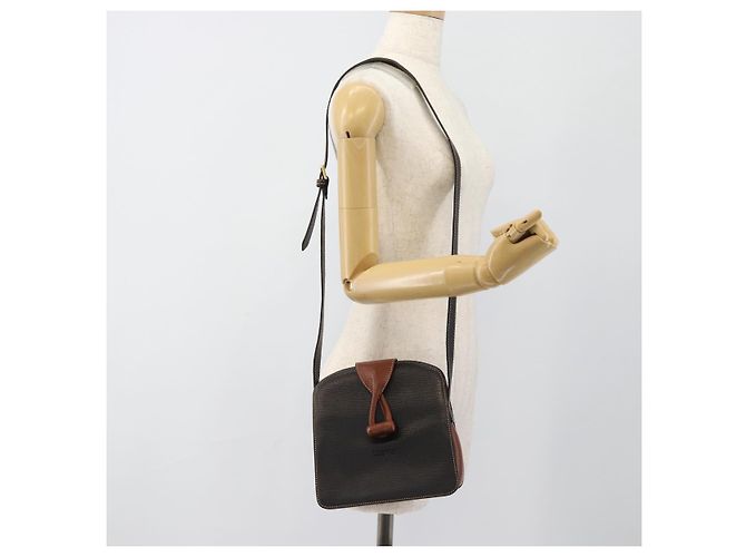 LOEWE Shoulder Bag Leather Black Brown Gold - vista 22