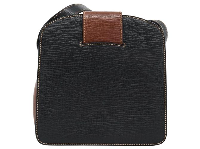 LOEWE Shoulder Bag Leather Black Brown Gold - vista 3