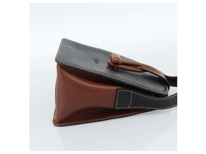 LOEWE Shoulder Bag Leather Black Brown Gold - vista 5