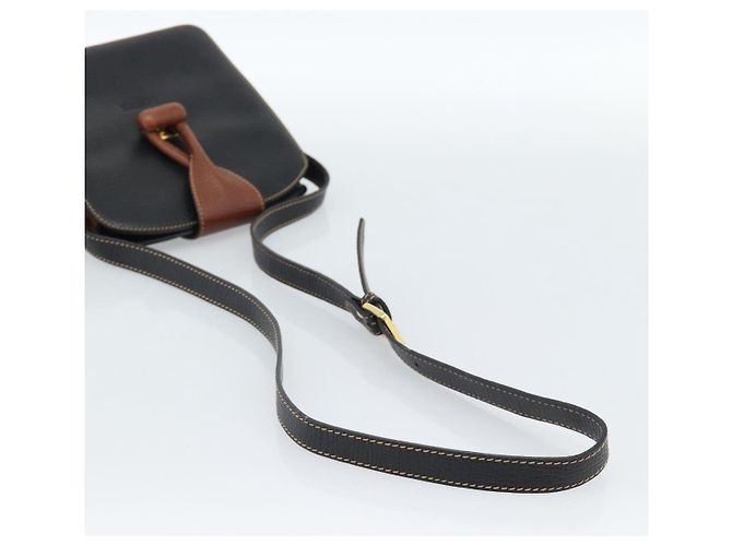 LOEWE Shoulder Bag Leather Black Brown Gold - vista 7