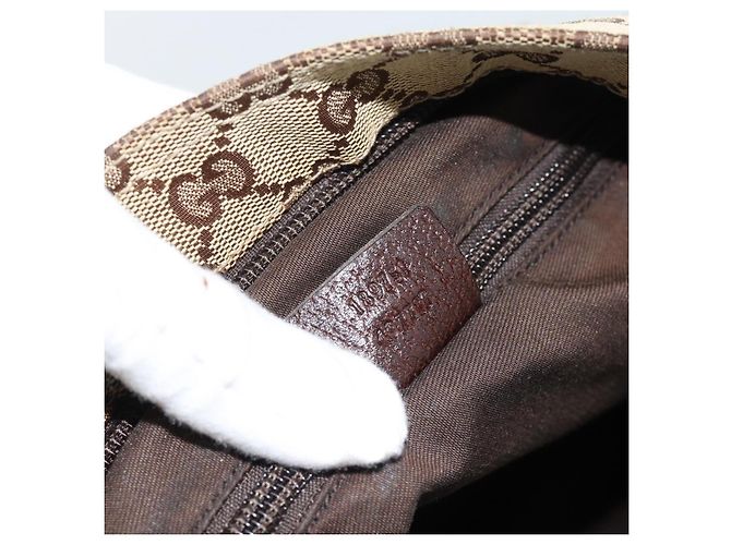 GUCCI GG Canvas Web Sherry Line Shoulder Bag Beige Silver 189751 - vista 22