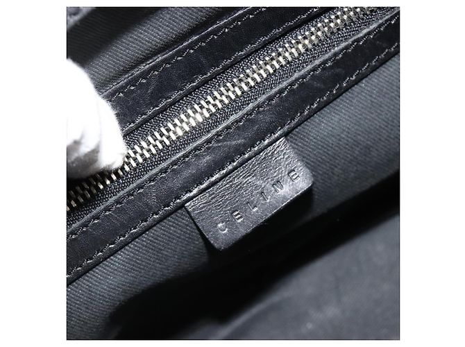 Céline CELINE C Macadam Canvas Shoulder Bag Black Silver - vista 16
