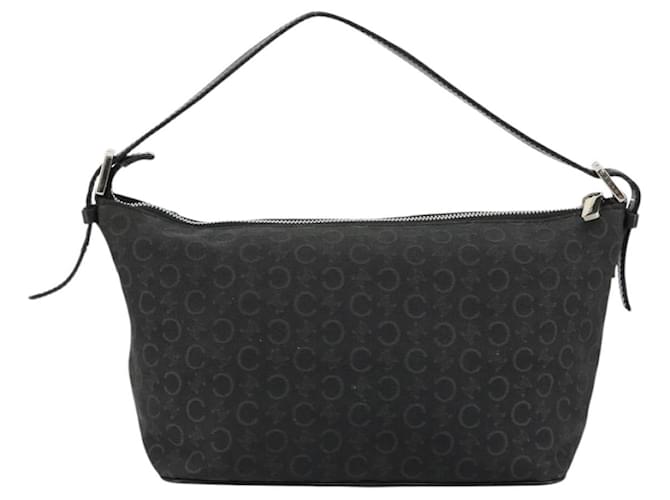 Céline CELINE C Macadam Canvas Shoulder Bag Black Silver - vista 3