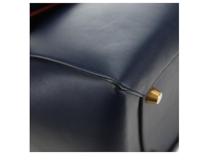 Céline CELINE Belt bag Hand Bag Leather Navy Gold - vista 11