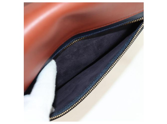 Céline CELINE Belt bag Hand Bag Leather Navy Gold - vista 16