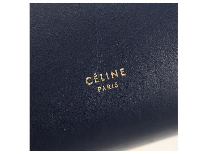 Céline CELINE Belt bag Hand Bag Leather Navy Gold - vista 17