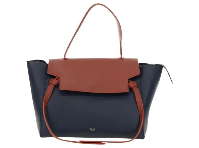 Céline CELINE Belt bag Hand Bag Leather Navy Gold - vista 2