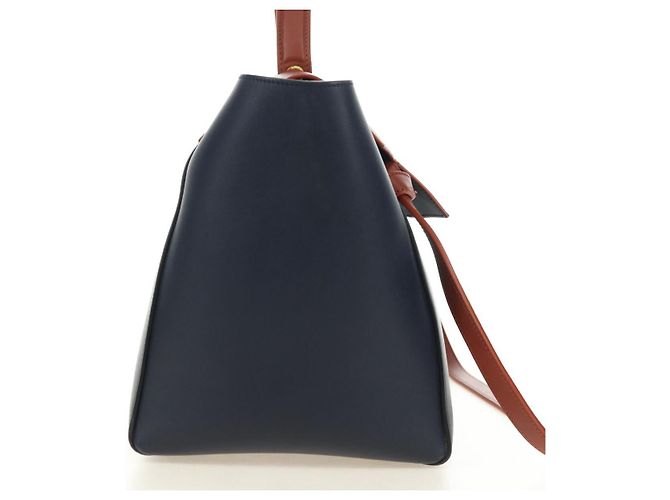 Céline CELINE Belt bag Hand Bag Leather Navy Gold - vista 5