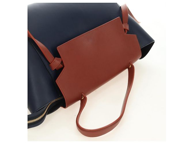 Céline CELINE Belt bag Hand Bag Leather Navy Gold - vista 6