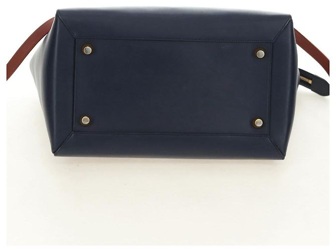 Céline CELINE Belt bag Hand Bag Leather Navy Gold - vista 9