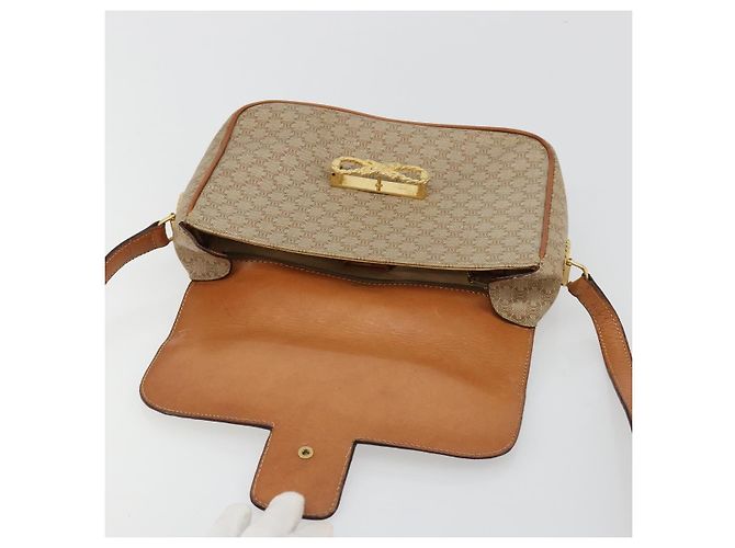 Céline CELINE Macadam Canvas Shoulder Bag PVC Beige Gold - vista 15