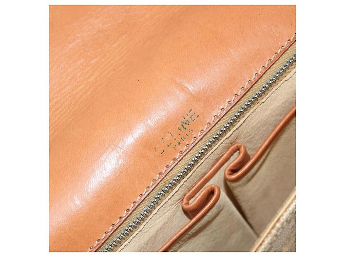 Céline CELINE Macadam Canvas Shoulder Bag PVC Beige Gold - vista 16