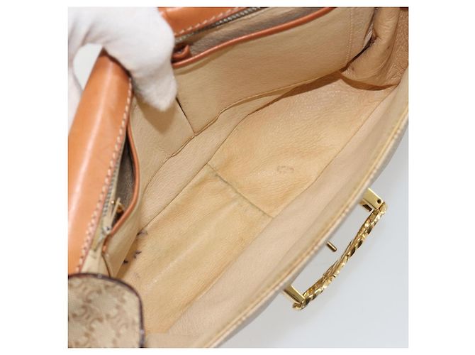 Céline CELINE Macadam Canvas Shoulder Bag PVC Beige Gold - vista 17