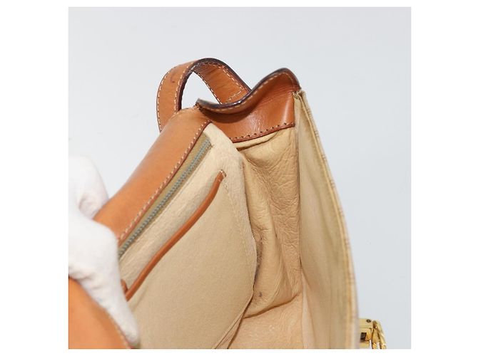 Céline CELINE Macadam Canvas Shoulder Bag PVC Beige Gold - vista 18