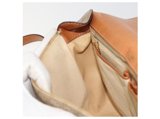 Céline CELINE Macadam Canvas Shoulder Bag PVC Beige Gold - vista 19