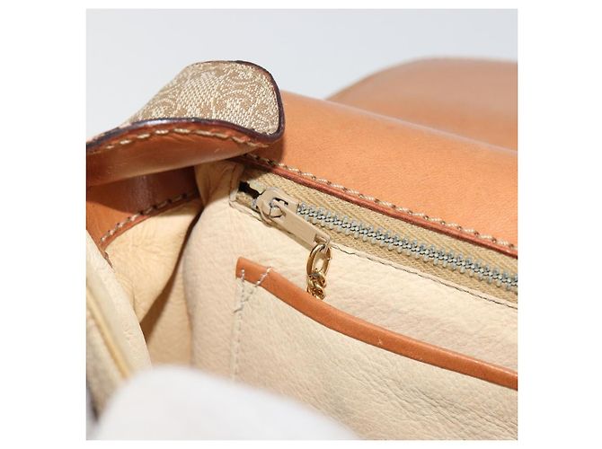 Céline CELINE Macadam Canvas Shoulder Bag PVC Beige Gold - vista 20