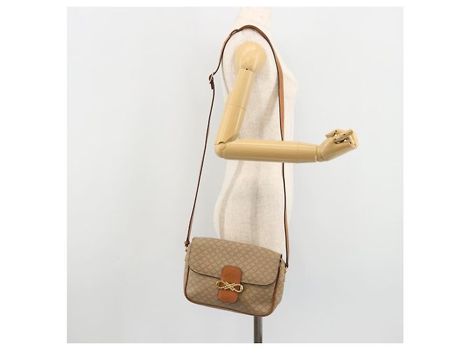 Céline CELINE Macadam Canvas Shoulder Bag PVC Beige Gold - vista 24