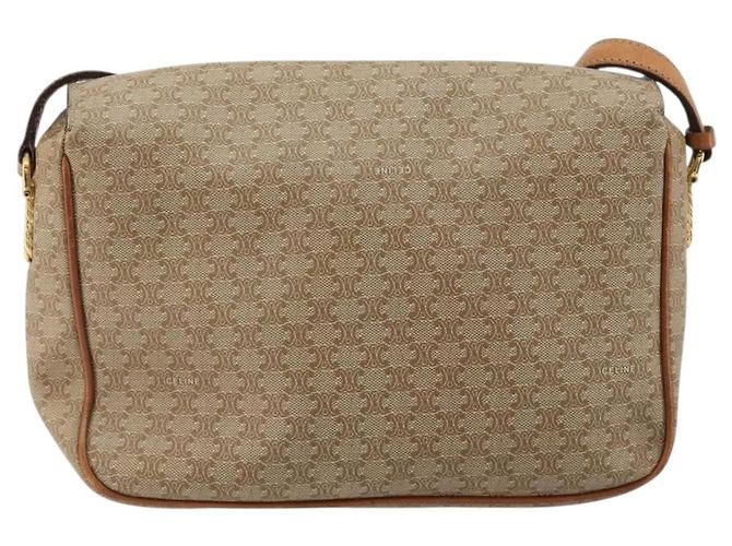 Céline CELINE Macadam Canvas Shoulder Bag PVC Beige Gold - vista 3