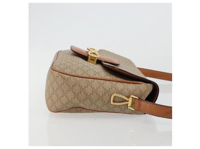Céline CELINE Macadam Canvas Shoulder Bag PVC Beige Gold - vista 4