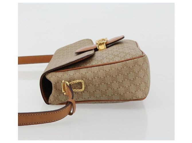 Céline CELINE Macadam Canvas Shoulder Bag PVC Beige Gold - vista 5