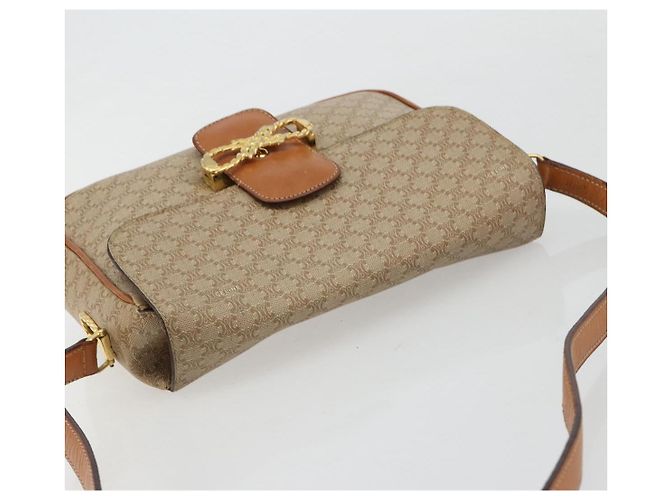 Céline CELINE Macadam Canvas Shoulder Bag PVC Beige Gold - vista 6