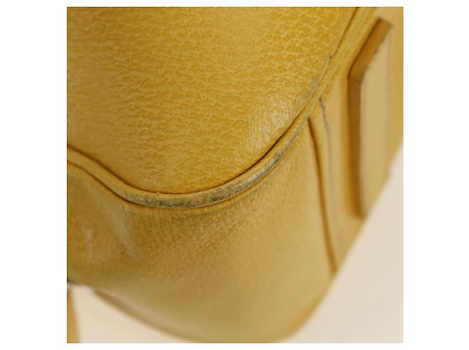 PRADA Handtasche Canvas Leder Beige Gelb Silber - Ansicht 10