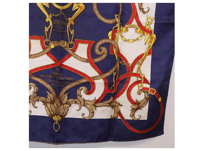 Hermès HERMES Carre 90 Scarf  L'INSTRVCTION DV ROY  Silk Navy - vista 10