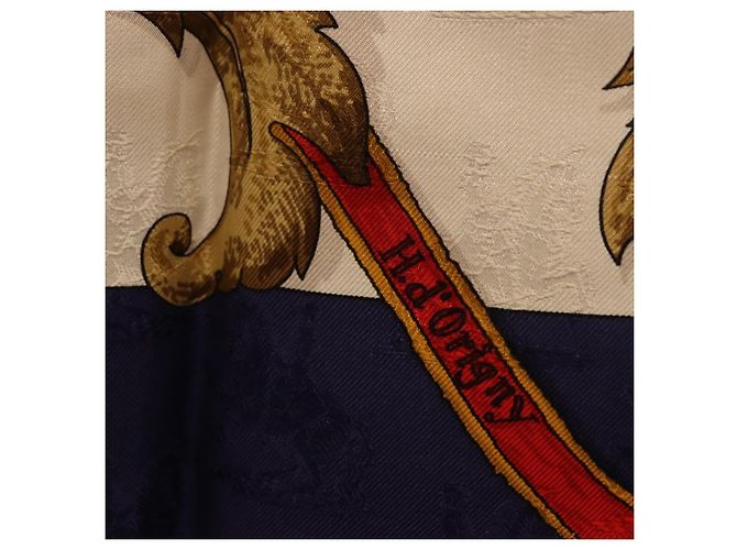 Hermès HERMES Carre 90 Scarf  L'INSTRVCTION DV ROY  Silk Navy - vista 14