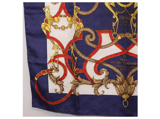 Hermès HERMES Carre 90 Scarf  L'INSTRVCTION DV ROY  Silk Navy - vista 8