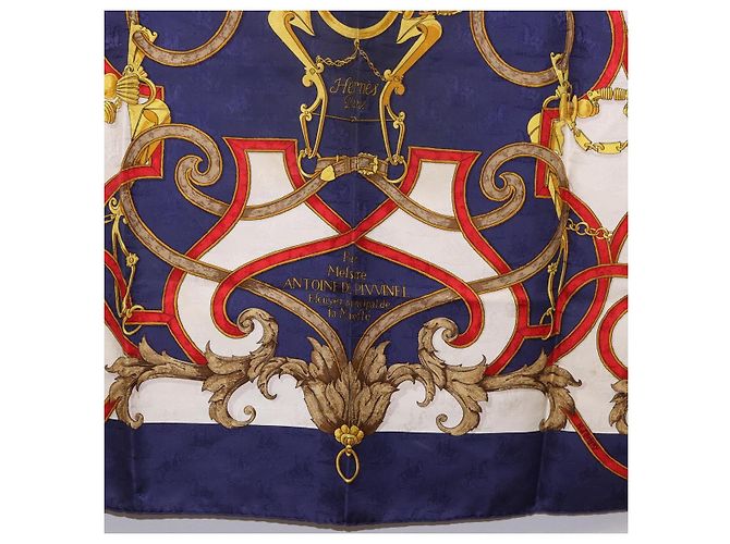 Hermès HERMES Carre 90 Scarf  L'INSTRVCTION DV ROY  Silk Navy - vista 9
