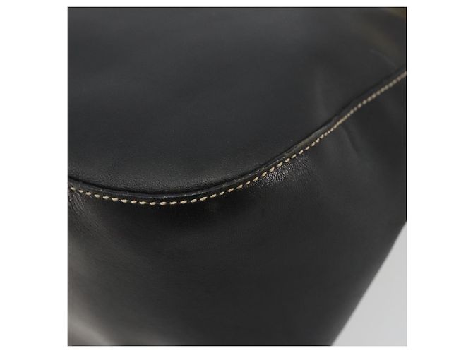 PRADA Chain Shoulder Bag Leather Black Gold - vista 10
