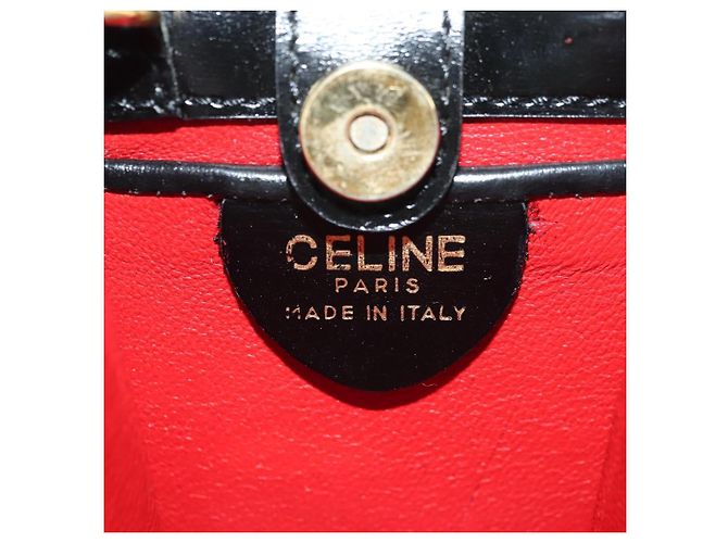 Céline CELINE Circle Shoulder Bag Leather Black Gold - vista 20