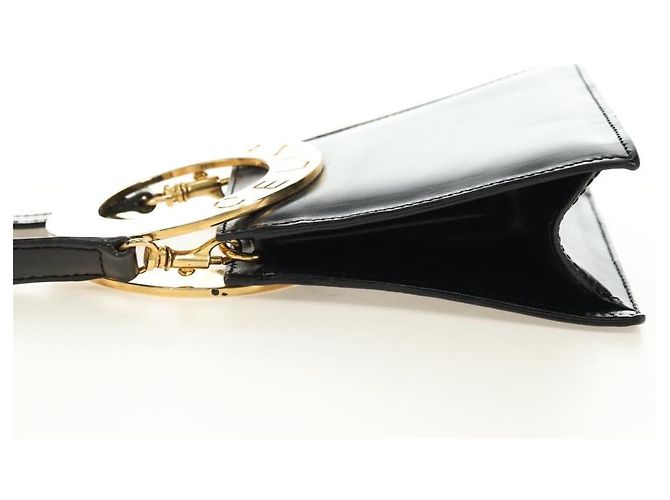 Céline CELINE Circle Shoulder Bag Leather Black Gold - vista 3