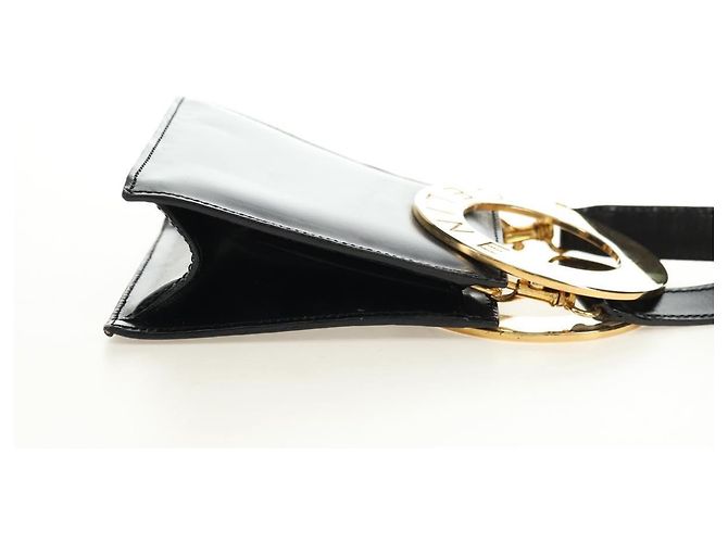 Céline CELINE Circle Shoulder Bag Leather Black Gold - vista 4