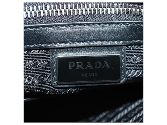 PRADA Comic Print Shoulder Bag Leather White Silver - vista 22