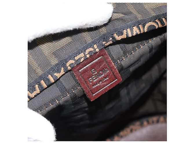 FENDI Zucca Canvas Hand Bag Black Brown - vista 10