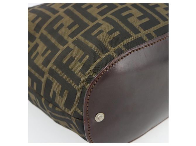FENDI Zucca Canvas Hand Bag Black Brown - vista 14