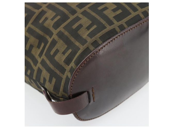 FENDI Zucca Canvas Hand Bag Black Brown - vista 16