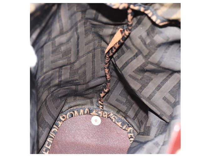 FENDI Zucca Canvas Hand Bag Black Brown - vista 18