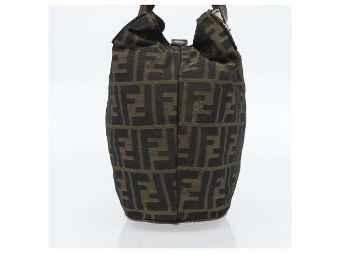 FENDI Zucca Canvas Hand Bag Black Brown - vista 3