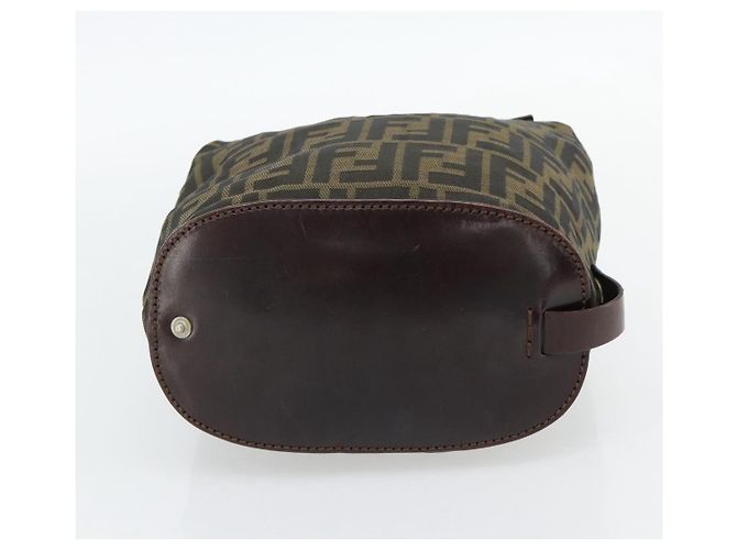 FENDI Zucca Canvas Hand Bag Black Brown - vista 5