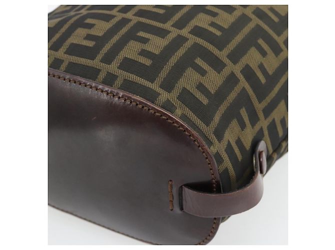 FENDI Zucca Canvas Hand Bag Black Brown - vista 9